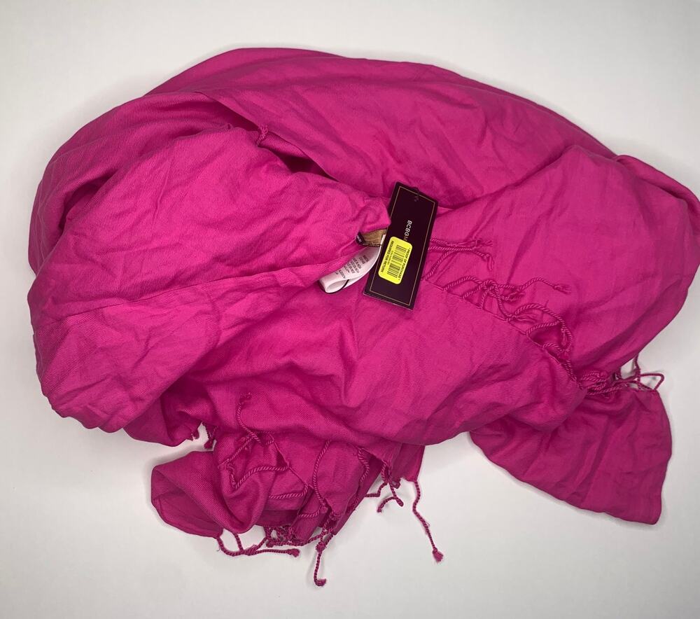NWT BCBGMaxAzria Begonia scarf wrap hot pink magenta pashmina 80x50 one size